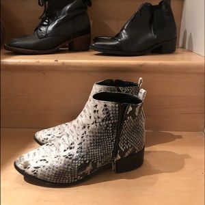 ASOS PU snake skin booties